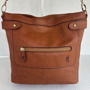 Browning Concealed Carry Crossbody Bag Brown Faux Leather CCW Purse B0000122